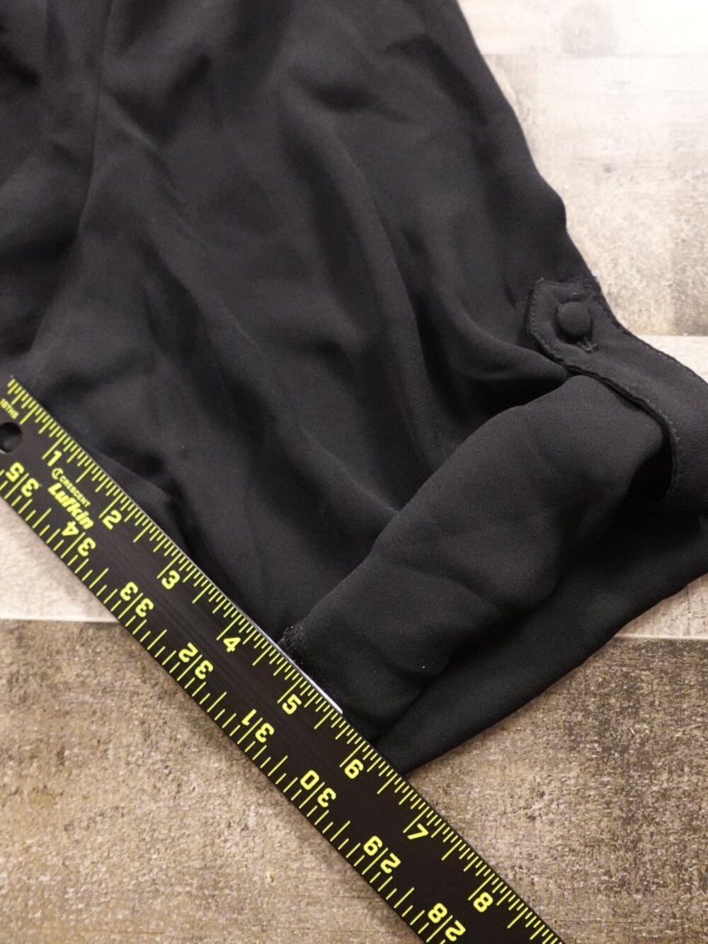 Torrid Harper Georgette Blouse Women’s Size 0 Black Roll Tab Career Office - Picture 5 of 9